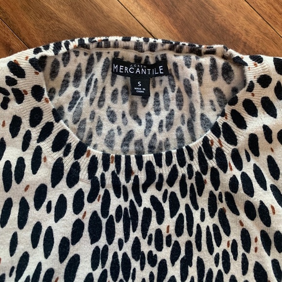 J Crew Mercantile Leopard Teddie Sweater- size S - Picture 3 of 4
